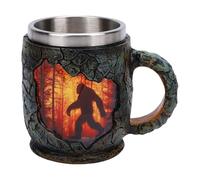 Taza de café Vintage Forest Fire, Taza Creativa única de 14oz con Relieve 3D para Campistas