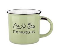Taza de café vintage | Taza de cerámica para regalar | 400 ml | Bergglück | Stay wonderful