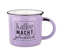 Taza de café vintage | Taza de cerámica para regalar | 400 ml | El café hace feliz