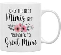 Taza de café White 2 Only The Best Mimis Get Promoted To Great Mimi, regalos divertidos para anunciar el embarazo para la abuela, nueva bisabuela, futura bisabuela, taza de cerámica con impresión de d