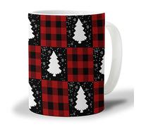 Taza de café y té con diseño de árbol de Navidad, 12 oz, tazas de café de cerámica para el hogar, oficina, tazas de café de cerámica para mujeres y hombres, aptas para microondas y lavavajillas, sil