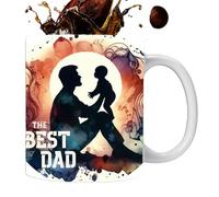 Taza de café y té de cerámica con texto en inglés "Best Dad Ever", taza de regalo para el día del padre, taza de té de chocolate caliente de 350 ml para uso en casa, oficina, sala de estar, comedor