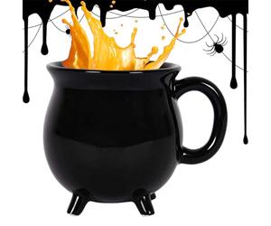 Taza de caldero, tazas de té de cerámica de brujas, tazas de Halloween, vasos góticos para mujeres, hombres, bebidas calientes o frías, jugo, té, capuchino, café, salón, cocina, oficina, vacan