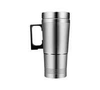 Taza de calefacción eléctrica para coche, 12 V, 24 V, botella de acero | Hervidor eléctrico portátil para coche, para té con leche, viajes, viajes, carretera, camión, ATV, autocaravana