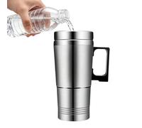 Taza de calefacción eléctrica para coche, resistente a derrames, aislada | Hervidor eléctrico de viaje para coche, té con leche, viajes, viajes, carretera, camión, ATV, autocaravana