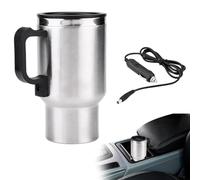 Taza de Calefacción para Coche, 12V Hervidor Eléctrico 450 ml 60W Hervidors Viaje Termo Cafetera Portatil del Acero Inoxidable Taza Calentada para Coche para Hervidor de Coche de Viaje