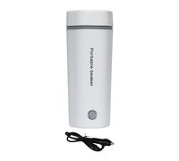 Taza de calefacción para coche, mantiene la leche caliente, vaso a prueba de fugas, con forro de acero inoxidable 304, 12 V, blanco, 210 x 80 x 71 mm