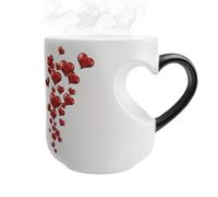 Taza de cambio de color genérica, 4,13 x 3,15 x 3,54 pulgadas, taza de cerámica con, para parejas, hogar, cocina, viajes, pausa mañana, noche