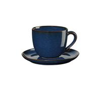 Taza De Capuchino ASA Saisons Midnight Blue Con Plato 0,23 L