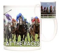 Taza de carreras de caballos. I Would Rather BE at The Races. Regalo de carreras de caballos