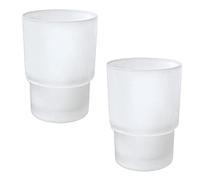 Taza de Cepillo de Dientes, 2 Vasos de Vidrio para Cepillo de Dientes de Repuesto para Soporte de Cepillo de Dientes montado en la Pared