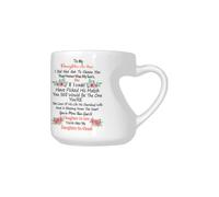 Taza de cer mica blanca con forma de coraz n para mi nuera (280 ml): regalo divertido para nueras