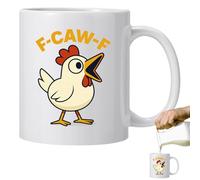 Taza de cerámica - 11 Ounce Humorous Rooster Design | Comical Chicken Themed Drinkware | Animal Print Beverage Container | Amusing Gift Solution For Birthday Celebration, Office Workplace Use With