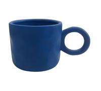 Taza de Cerámica 350ml Azul para Té y Café en Casa | Acabado Delicado, Base Plana y Superficie Lisa, Uso Diario en Salón o Local