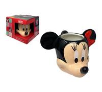 Taza de cerámica 3D de Minnie Mouse de Disney Modelo Taza 12oz con personaje 3D en diseño para desayuno, colección para niños