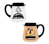 Taza de cerámica 3D de Nightmare Before Christmas de Disney The Mayor Faces, taza de café grande de 20 onzas para expreso, té