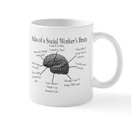 Taza De Cerámica Atlas Del Cerebro De Un Trabajador Social Vintage Taza Café Personalizada Mug Para Recuerdos Oficina Amiga