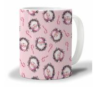 Taza De Cerámica Bastones De Caramelo Rosas De Papá Noel Para Navidad Divertido Taza Cerámica Minimalista Mug Coffee Para Oficina Recuerdos Leche
