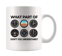 Taza de cerámica blanca con texto en inglés "What Part Don't You Understand"