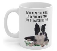 Taza De Cerámica Border Collie Acostado Divertido Taza Te Minimalista Tazas De Desayuno Para Espresso Oficina Leche