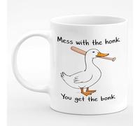 Taza De Cerámica Canard Rigolo Avec Une Batte De Baseball : Si Tu T’En Prends À Lui, Tu Vas Te Faire Taper Dessus ! Diseño Taza Te Personalizada Tazas De Desayuno Para Leche Té Espresso