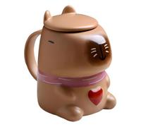 Taza de cerámica Capybara - 350 ml de dibujos animados Animal Coffee Cup Funny Capybara Heart Design | Cute té Coffee Cup For Home Office Breakfast Desk Gift Kitchen Table Use
