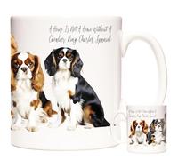 Taza de cerámica Cavalier King Charles Spaniel con texto en inglés "A House is Not A Home Without..." de 325 ml. Taza de regalo para dueños de perros Cavalier Kings Charles Spaniel