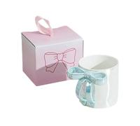 Taza de cerámica con asa de lazo 3D, apta para lavavajillas, gran capacidad para café y latte (1, azul)