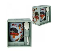 Taza de cerámica con cuchara enesco erizo