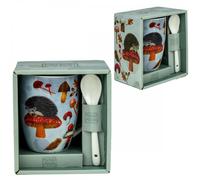 Taza de Cerámica con Cuchara y Diseño de Erizo de Enesco