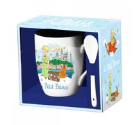 Taza de cerámica con cuchara enesco el principito