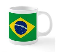 Taza de cerámica con diseño de bandera de Brasil, 591 ml