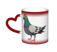 Taza de cerámica con diseño de paloma de dibujos animados que cambia de color, taza de café con cielo estrellado que cambia de color para uso doméstico y de oficina