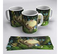 Taza de cerámica con impresión de Mi Vecino, personaje de animación con llavero (Siesta)