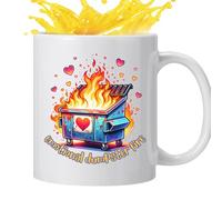 Taza de cerámica con llama viva, resistente al calor, tazas de chocolate caliente de 350 ml con mango ergonómico, taza para beber para té de la tarde, taza para beber, taza decorativa para uso diario
