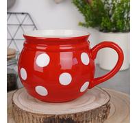 Taza de cerámica con rojos, 950 ml