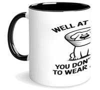 Taza De Cerámica Cône Rigolo Pour Chien : Au Moins, Vous N'Aurez Pas À En Porter Un ! Vintage Taza De Café De Cerámica Resistente Tazas De Desayuno Para Espresso Familiare Té