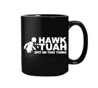Taza de cerámica de 3,74 x 3,15 pulgadas | Slogan Design Funny CeramicCup | 350 ml Sturdy Decorative Drinking Cup Accent Mug for Home School | Water Cup Hawk Tuah 24 Spit on Thang