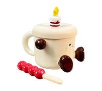 Taza de cerámica de alta temperatura, taza de café a prueba de polvo, taza de cerámica de 12 onzas con construcción resistente al calor, taza de té, accesorio de cocina con diseño, tazas de cerámica