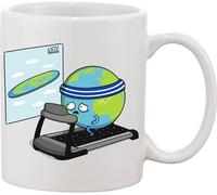 Taza de cerámica de entrenamiento de la Tierra plana Stella