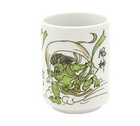 Taza de cerámica de estilo japonés de 300 ml, para microondas, se puede utilizar para tazas de té de oficina en casa, Dios del viento y dios del trueno