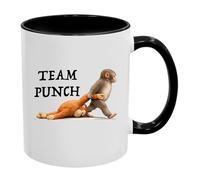 Taza de cerámica de felpa con diseño de mono macaco para bebé, taza de café para oficina, hogar, regalo para amantes de los animales, mujeres y hombres (negro) (A)