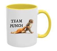 Taza de cerámica de felpa con diseño de mono macaco para bebé, taza de café para oficina, hogar, regalo para amantes de los animales, mujeres y hombres (amarillo)