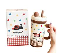 Taza de cerámica de gran capacidad de 800 ml con punto de onda de gran capacidad, exquisitos utensilios personalizados para beber, color café A