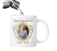 Taza de cerámica de la reina Isabel de 350 ml, patrón de impresión real, recuerdo de té y café del jubileo para la colección de recuerdos de celebración, decoración del hogar