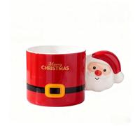 Taza de cerámica de Navidad de 340 ml con mango 3D, estampado de cheurón y letras doradas "Merry Christmas", vasos festivos para café y té, regalo para adultos y niños