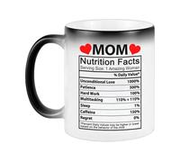 Taza de cerámica de regalo para mamá, taza de café que cambia de color con diseño de letras impresas, divertida taza de té sensible al calor para el día de la madre, cumpleaños, vacaciones,