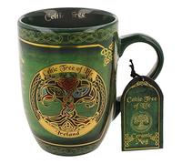 Taza de cerámica del árbol de la vida celta