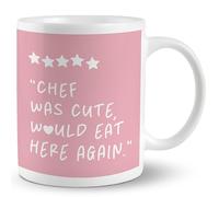 Taza De Cerámica El Chef Rosa Era Lindo Y Volvería A Comer Aquí. Vintage Taza Cerámica Divertido Mug Coffee Para Leche Espresso Té