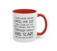 Taza De Cerámica Espero Que Seamos Amigos Hasta Que Muramos Personalizada Taza De Café De Cerámica Elegancia Mug Para Oficina Leche Recuerdos